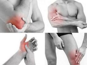 Péng an de Gelenker vun den Äerm a Been